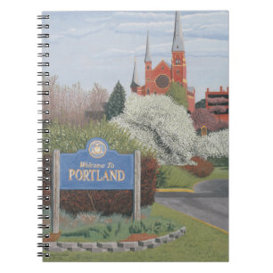 Caderno Espiral Bem-vindo a Portland Maine