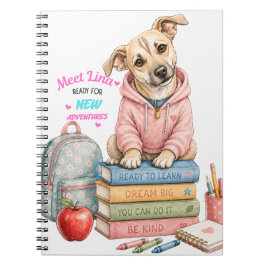 Caderno Espiral Bem-vindo às Aventuras Escolares de Lina!