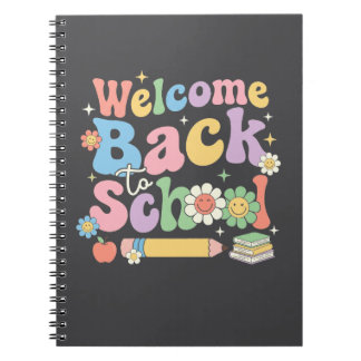 Caderno Espiral Bem-vindo de Volta à Escola Primeiro Dia de Aula P
