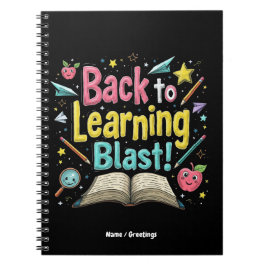 Caderno Espiral Bem-vindo de Volta ao Aprendizado Escolar Explosão