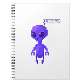 Caderno Espiral Bem-vindo Gamer Alien Pixel