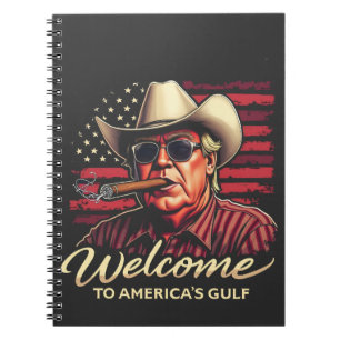 Caderno Espiral Bem-vindos à América do Funny do Golfo