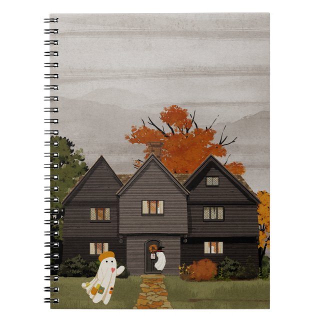 Caderno Espiral Bem-vindos à sua casa assombrada (Frente)