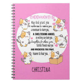 Caderno Espiral Bênção Irlandesa para a Filha-Adolescente Gatos-Cu