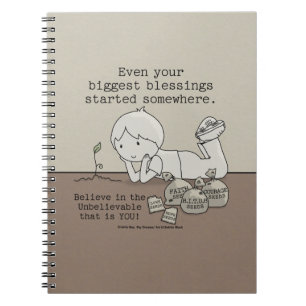 Caderno Espiral Bênçãos Começaram Em Algum Lugar
