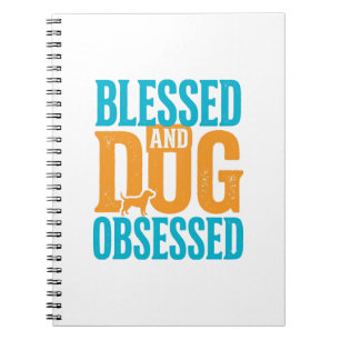 Caderno Espiral Bendito E Obsessivo Por Cães Design De Amante De C
