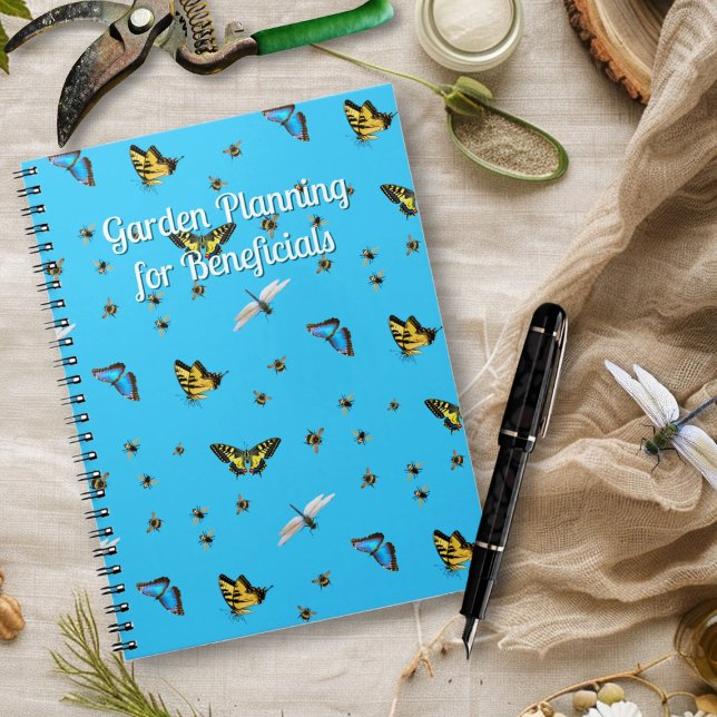 Caderno Espiral Beneficial Insects Custom Title Blue (Criador carregado)