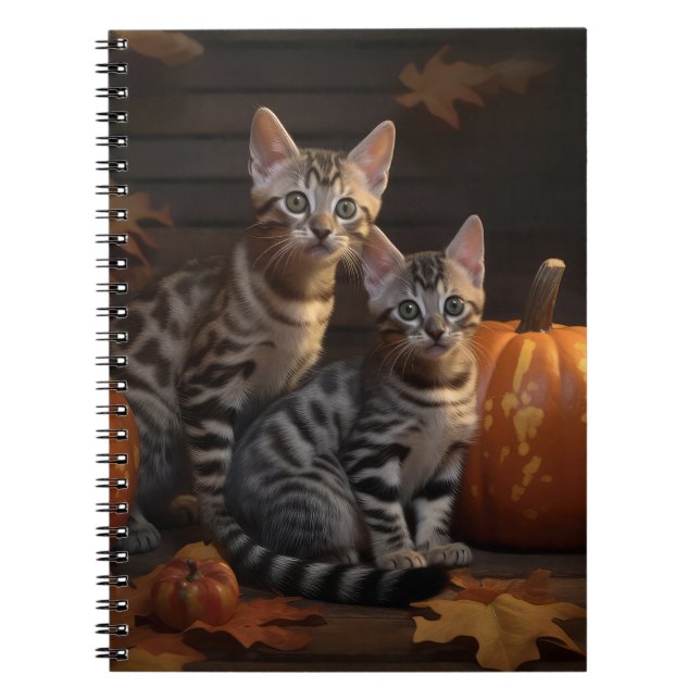 Caderno Espiral Bengala Kitten Autumn Delight Pumpkin (Frente)