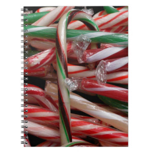 Caderno Espiral Bengalas de Natal com Menta de Chocolate Festivo