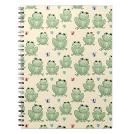 Caderno Espiral Berçário de Sapo com Creme Caprichoso em Aquarela