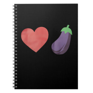Caderno Espiral Berinjela Engraçada Gay Orgulho LGBTQ
