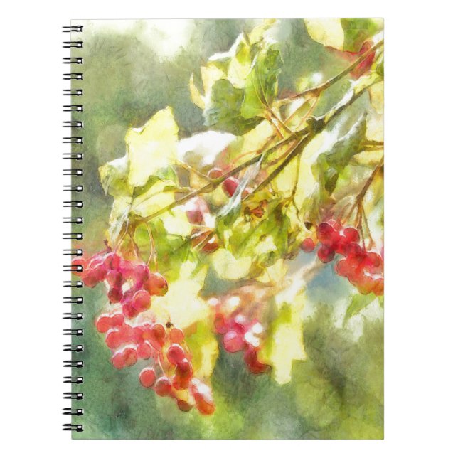 Caderno Espiral Berries Watercolor (Frente)