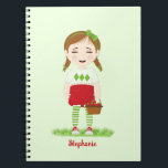 Caderno Espiral Berry Sweet Birthday<br><div class="desc">Berry Sweet Birthday Esta doce menina vai iluminar a festa de aniversário de morango doce do seu filho com sua roupa fofa e cheio de cesto de morangos frescos. Design perfeito para uma festa de aniversário cheia de morango. Consulte coordenação de presentes. Design é personalizável.</div>