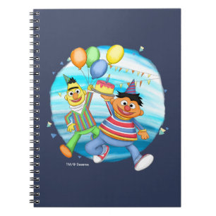 Caderno Espiral Bert e Ernie Birthday Balloons