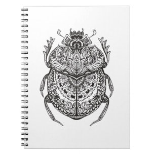 Caderno Espiral Besouro africano Zendoodle