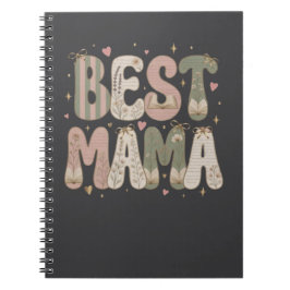 Caderno Espiral Best Mama Bookish Floral Literary Design