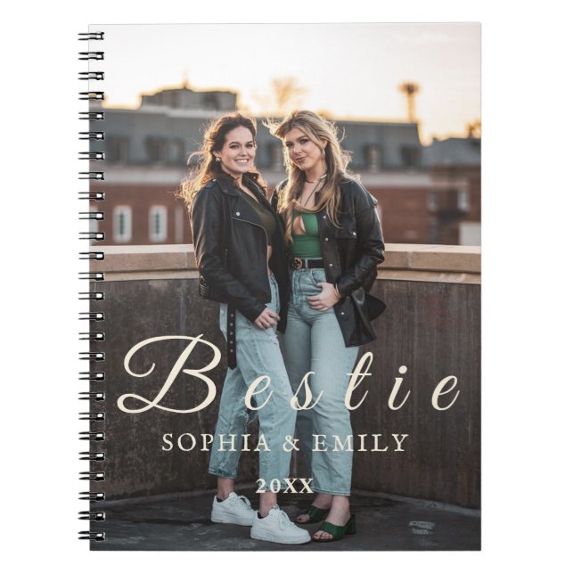 Caderno Espiral Bestie Collage Spiral Photo Notebook – Custom (Frente)