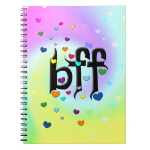 Caderno Espiral bff ~ corações