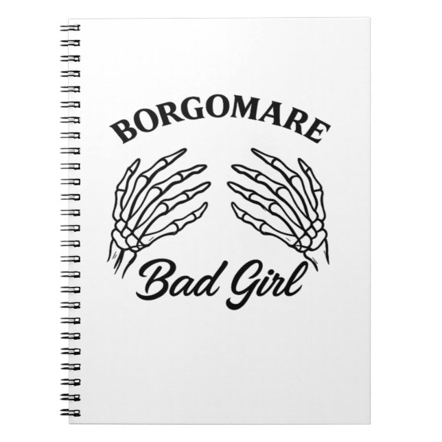 Caderno Espiral Bgm Bad Girl - Skeleton Heart Hands (Frente)