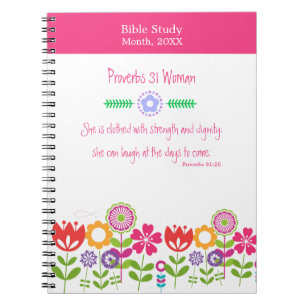 Caderno Espiral Bible Study Tools Women Proverbs 31 Christian