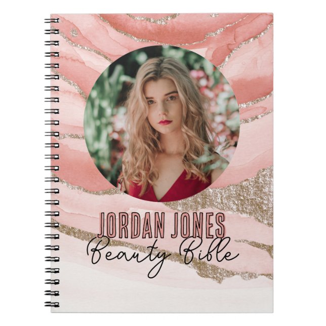 Caderno Espiral bíblia de Beleza com Elegante (Frente)