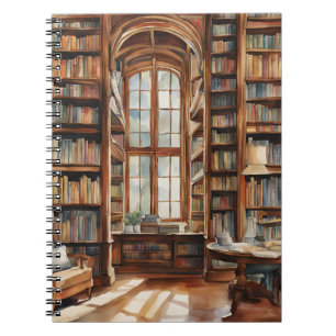 Caderno Espiral Biblioteca Cozy Watercolor