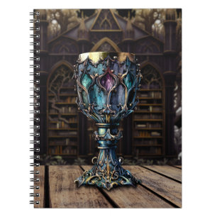 Caderno Espiral Biblioteca do Castelo de Goblet Azul Roxo-Roxo Med