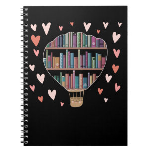 Caderno Espiral Biblioteca do Lover do Livro de Forma do Balão de