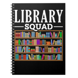 Caderno Espiral Biblioteca Esquadrão Piso Lover Leitura Humor Bib