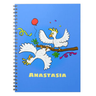 Caderno Espiral Bicatuta de pássaros engraçados