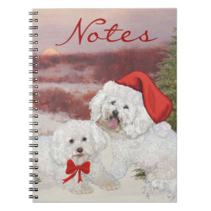 Caderno Espiral Bichon Frise Natal