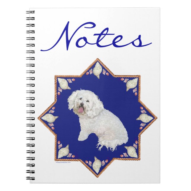 Caderno Espiral Bichon Frise Náutico (Frente)