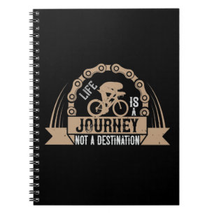 Caderno Espiral Bicicleta - A vida é uma jornada