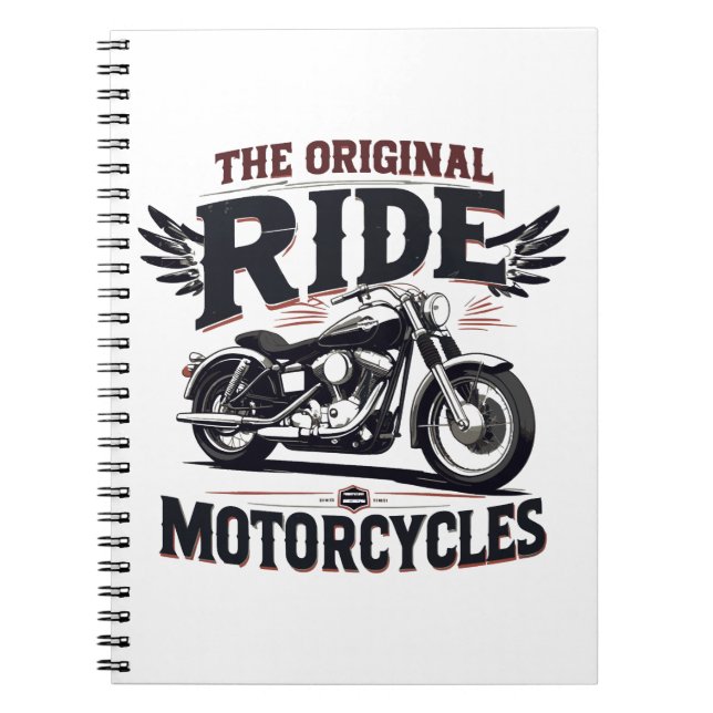Caderno Espiral bicicleta de carona original (Frente)