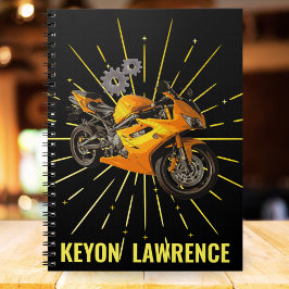 Caderno Espiral Bicicleta de Corrida Personalizada Motocicleta Men