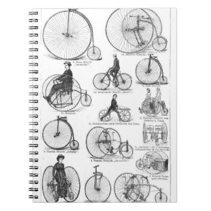 Caderno Espiral Bicicleta de Roda Alta Penny Farthing