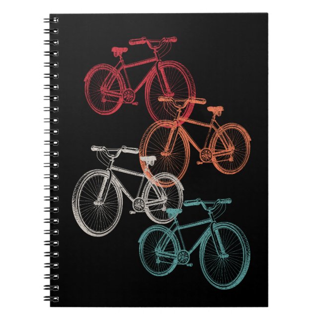 Caderno Espiral Bicicletas coloridas (Frente)