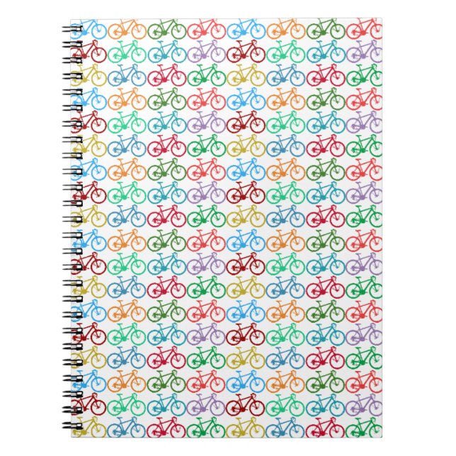Caderno Espiral Bicicletas de cor pequena (Frente)