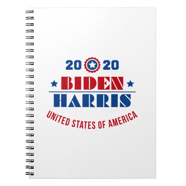 Caderno Espiral Biden Harris 2020 (Frente)