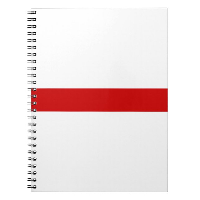 Caderno Espiral Bielorrússia branco-vermelho-branco (Frente)