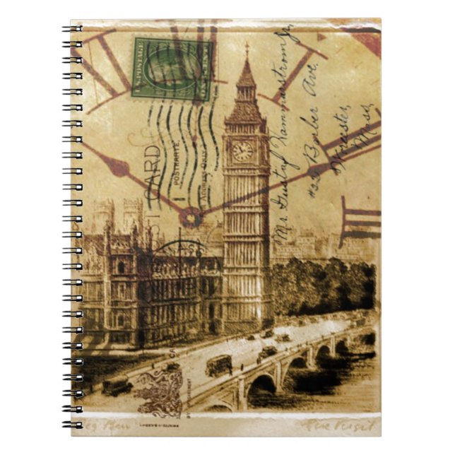 Caderno Espiral Big ben da Torre de Londres (Frente)