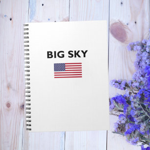 Caderno Espiral Big Sky USA American Flag Light-Color