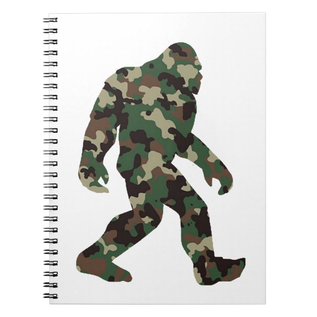 Caderno Espiral Bigfoot Sasquatch Camo (Frente)
