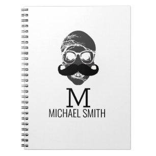 Caderno Espiral Bigode Divertido Monograma #2