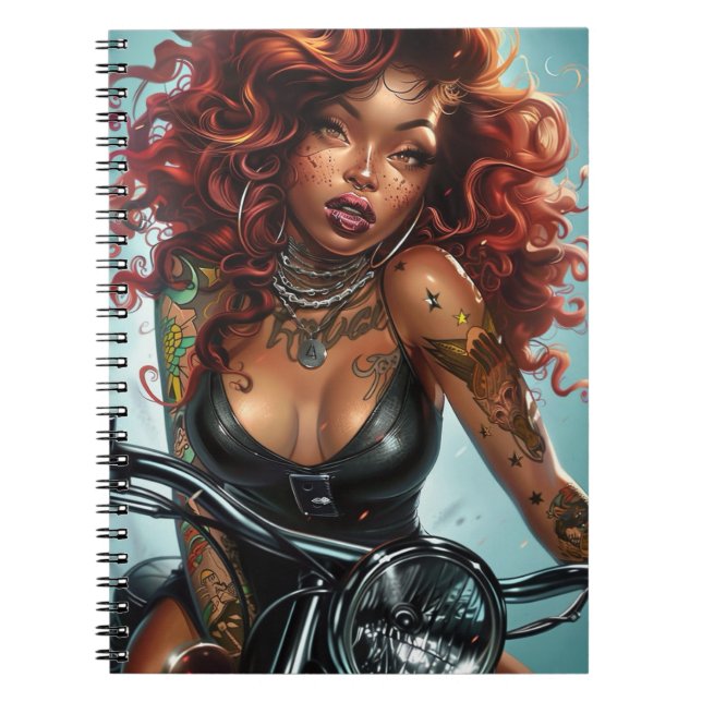Caderno Espiral Biker Babe1 (Frente)