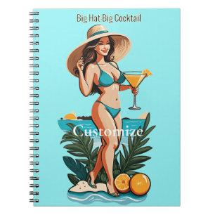 Caderno Espiral Bikini Babe Big Hat - Grande Coquetel Thunder_Cove