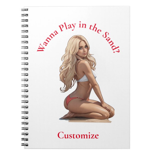 Caderno Espiral Bikini Beach Girl Thunder_Cove (Frente)