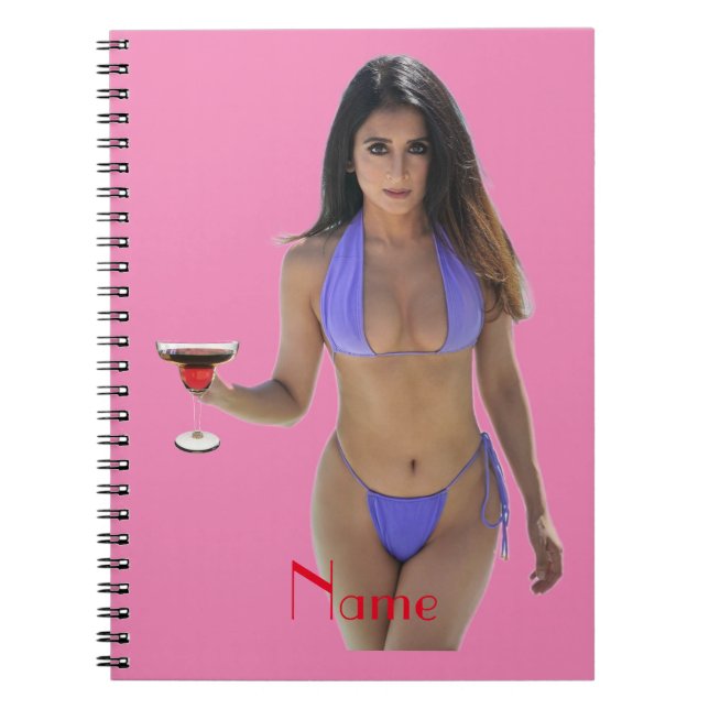 Caderno Espiral Bikini Bikini - Boca-Boca de Cabeça Negra (Frente)