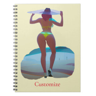 Caderno Espiral Bikini Booty Beach Girl Thunder_Cove
