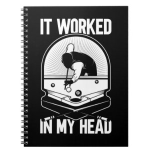 Caderno Espiral Billiard 8 Ball Funcionou meu Piscina
